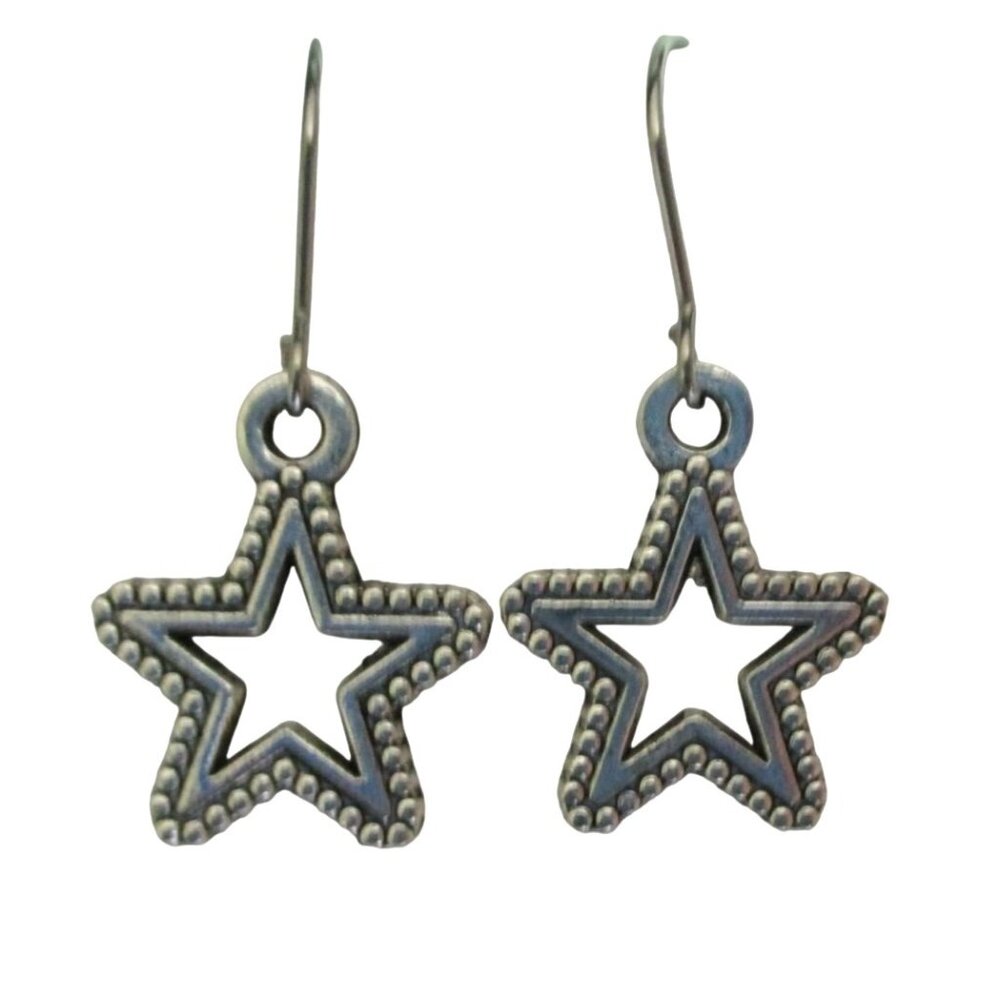 New Star Dangle Earrings on Stainless Hook Ear Wires Women Teen Jewelry Gift